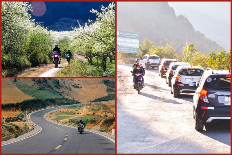 Take a motorbike or private car to Moc Chau